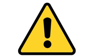 Hinweis mit Ausrufezeichen